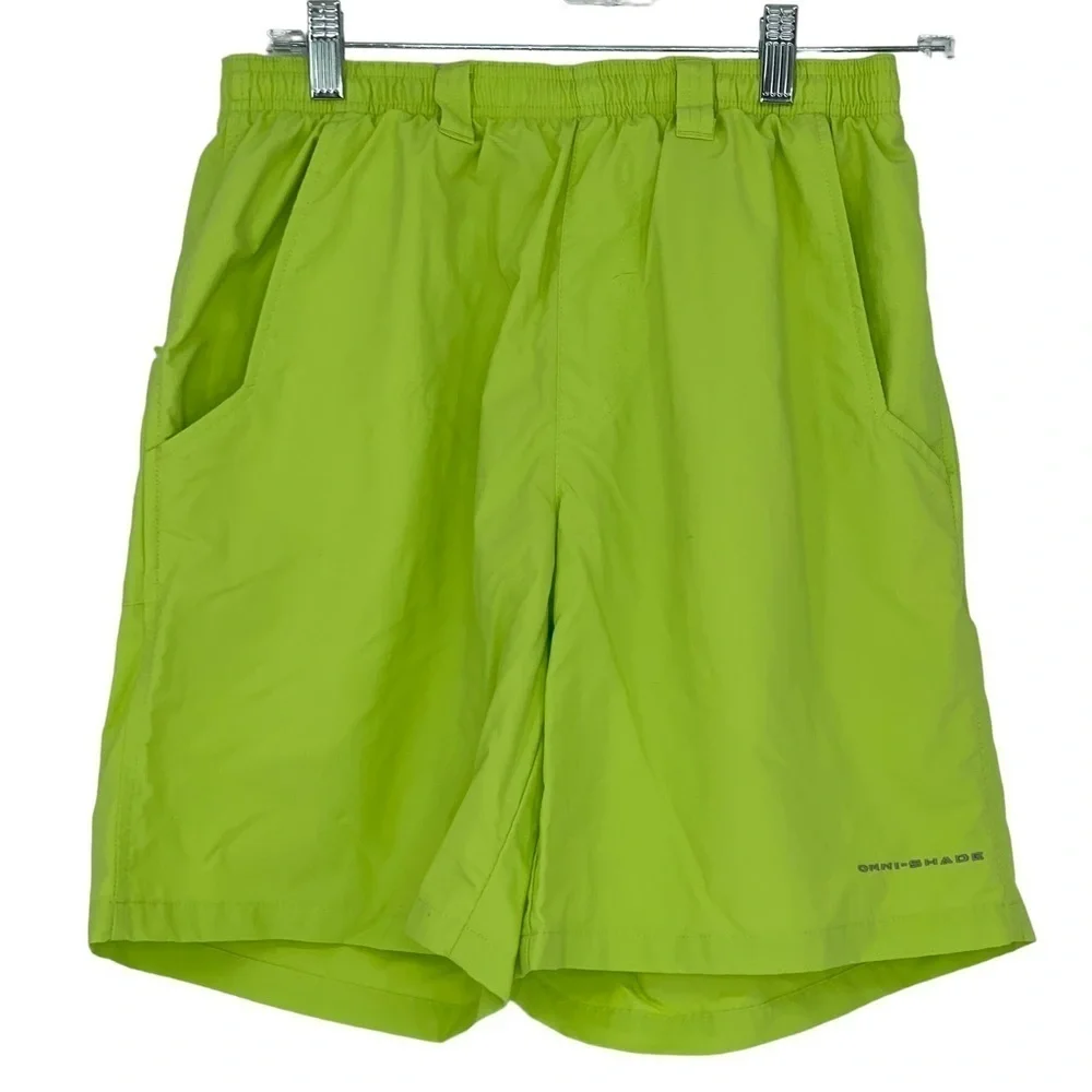 Columbia PFG neon green swim trunks, Small